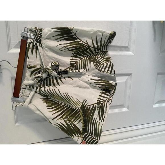 H&M linen blend coastal paper bag short - Picture 7 of 8